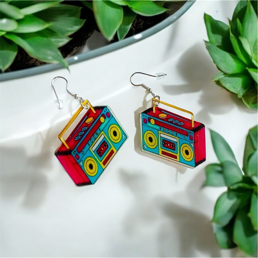 Retro Boombox Earrings